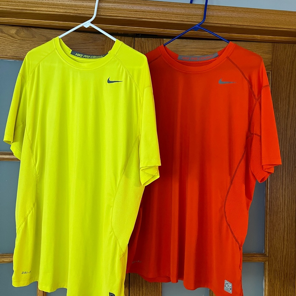 Nike Dri-FIT Yellow and Orange T-Shirts